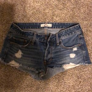 Hollister dark wash mini shorts